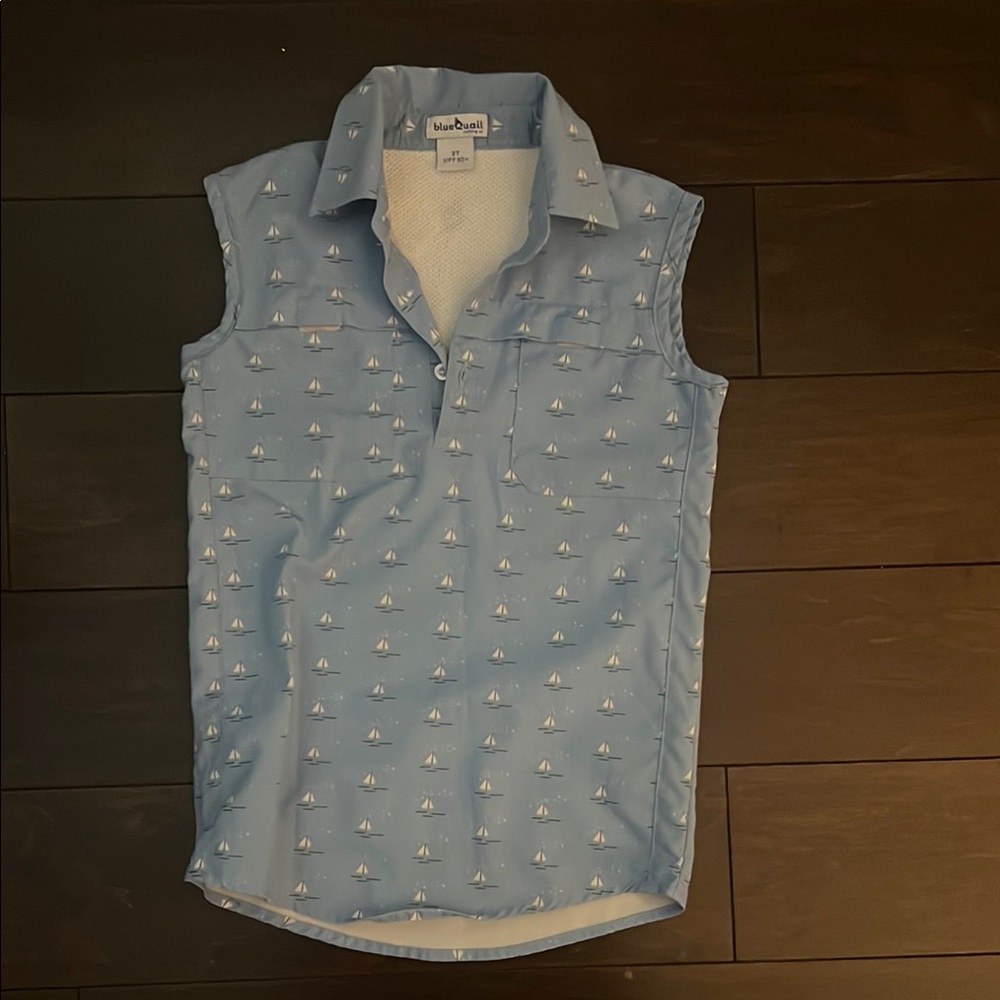 Blue Quail Blue Sleeveless Polo dress